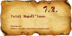 Toldi Napóleon névjegykártya